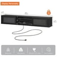 thumbnail image 4 of Wampat 2-Tier Floating TV Stand for 80" TVs, Wall Mounted Media Console Entertainment Center with Power Outlet, Floating TV Shelf for Living Room, Bedroom, Black, 4 of 10