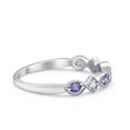thumbnail image 2 of Art Deco Half Eternity Ring Amethyst CZ 925 Sterling Silver Size 10, 2 of 3