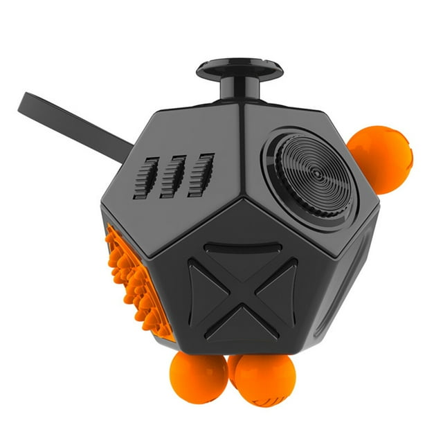 kurtrusly Decompression Cube Anti Stress Toy New Magic Square Stimulate Imagination Fingertips Mobility Ease Emotions Fidget Controller A1Black Orange