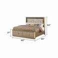 thumbnail image 6 of Medusa Modern Style Queen Gold Finish Bed made with Wood, 6 of 6