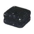 thumbnail image 2 of Joyero Yinane Con Diamantes de imitación organizador de collares y pendientes negro, 2 of 5