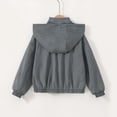 thumbnail image 6 of HAOTAGS Boys’ Casual Hooded Zip-Up Jacket Lightweight Sun Protection Relaxed-Fit Long-Sleeve Outerwear Gray Size 12, 6 of 8