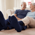 thumbnail image 5 of 6 Pairs Diabetic Crew Socks for Men & Women, Non-Binding, Breathable Moisture Wicking, Comfort Fit, Size 10-13, Navy, 5 of 6