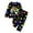 Black, variant on Icvfdpl Toddler Baby Boy Outfits Set Girls Pajamas Personality Cartoon Print Long Sleeve Top Trousers Set Breathable Sleepwear 5-6 Years