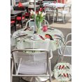thumbnail image 5 of Outdoor Tablecloth with Umbrella Hole for Patio/Picnic/Party/Camping, Rustic Cardinal Bird Waterproof Table Cloth Round Cover Washable, Green Leaves Branches Country Berries (Dia 60"), 5 of 9