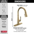 thumbnail image 3 of Delta 9182-Dst Emmeline 1.8 GPM Single Hole Pull Down Kitchen Faucet - Lumicoat Champagne, 3 of 7