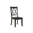 thumbnail image 4 of Benzara BM179833 Side Chair with Double X-Cross Back, Set of Two, Black, 4 of 5