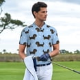 thumbnail image 3 of Rateoe Dachshund Dog Pattern Men's Short Sleeve Polo Shirts, Golf Polo Shirts Short Sleeve Performance Moisture Wicking Dry-XX-Large, 3 of 6