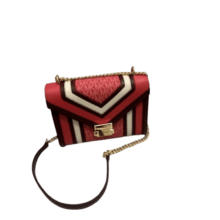 Michael Kors Whitney Medium Flap Chain Shoulder Bag Handbag Purse - Berry Multi