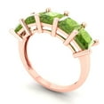 thumbnail image 2 of 2.5 ctw Wedding Band for Women - 14K Rose Gold Natural Peridot Stackable Eternity Ring, 2 of 6