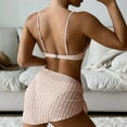 thumbnail image 4 of IDALL Bikini Sets Bathing Suit Swimsuits For Women High Breast Contrast Solid Bikini Set Solid Swimsuit Sets Bikini Sets Womens Swimsuits Micro Bikini D S, 4 of 9