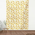 thumbnail image 4 of Botanical Sofa Upholstery Fabric by the Yard, Floral Theme Pattern with Nepenthe with Curly Peduncle Print, Decorative Fabric for DIY and Home Accents, Mustard Vermilion by Ambesonne, 4 of 5