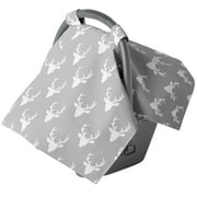 Car seat Covers for Babies - Carseat Canopy - Baby car seat Cover for Newborn Boy Girl and Infant Boys Girls - Gray Buck