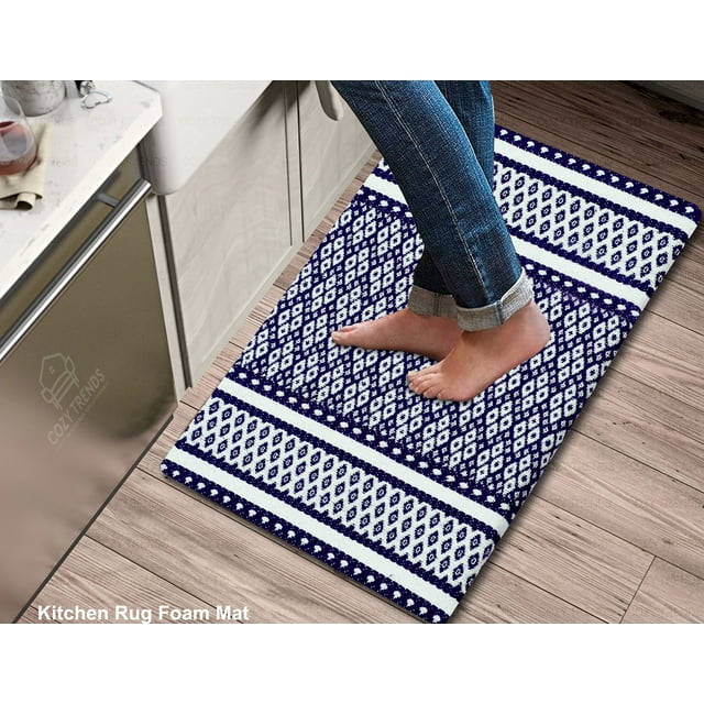 Cotton Woven AntiFatigue AntiSkid Mat for Kitchen, Garage, and Office