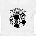 thumbnail image 4 of Inktastic Id Rather Be Playing Soccer Girls Toddler Dress, 4 of 5