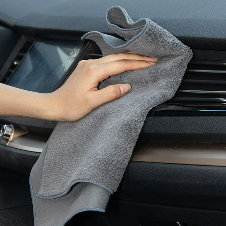 KUNyu Car Wash Towel Double-sided Car Detailing Coral Fleece Water  Absorption Microfiber Cleaning Cloth for Automobile 