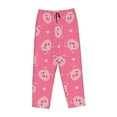 thumbnail image 6 of Uemuo Cartoon Pigs and Hearts Pattern Women's Wide Leg Palazzo Lounge Pants with Pockets Light Weight Loose Comfy Casual Pajama Pants-Small, 6 of 9