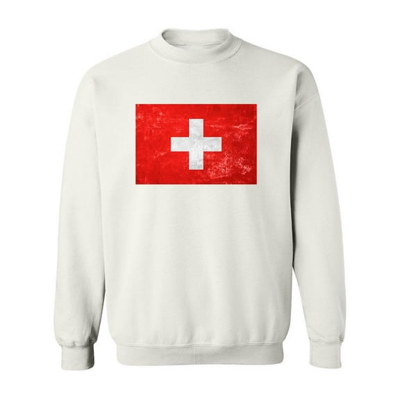 Switzerland Flag Design Sweatshirt Men -Image by Shutterstock, Male Medium