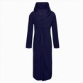 thumbnail image 4 of NOLDARES Robes for Men Big and Tall Short Mens Kimono Robe Super Absorbent Spa Bathrobe Calf Length With Pockets(Navy,L), 4 of 5