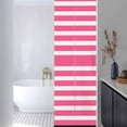 thumbnail image 3 of Pink Striped Window Privacy Film, Modern Simple Monochrome Geometric White Static Cling UV Sun Blocking Heat Control Window Tint Day and Night, Non-Adhesive One Way Windows Privacy Cover 17.7x78.7, 3 of 7