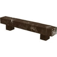 thumbnail image 3 of Ekena Millwork 4"H x 4"D x 72"W Knotty Pine Faux Wood Fireplace Mantel Kit w/ Alamo Corbels, Vintage Mahogany, 3 of 10