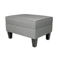 thumbnail image 4 of MJL Furniture  Madison Squared Fabric Upholstered Welted Ottoman Beige Foot Stool,Standard Ottoman, 4 of 5