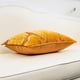 thumbnail image 3 of Funda de almohada Alerfa con bordado de hojas de terciopelo cortado, 45 x 45 cm, naranja, 3 of 7