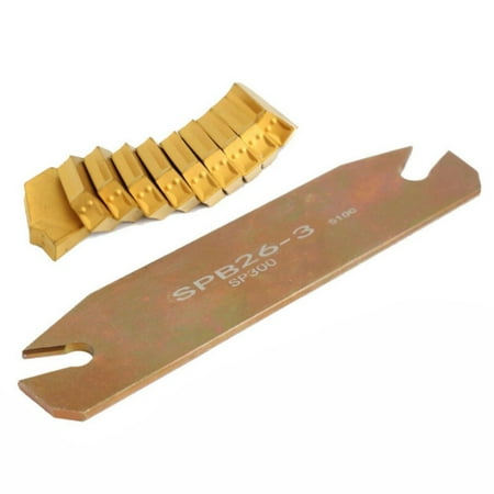 

BCLONG SPB26-3 26mm Parting Grooving Cut-Off Tool W/ 10pcs GTN-3 SP300 Inserts