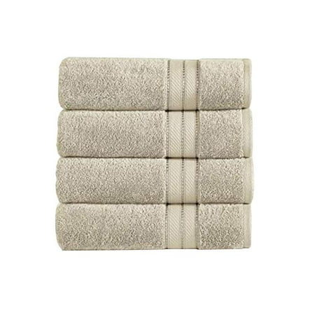 

Bergamo Spun Loft Fabric Towels with Striped Pattern Cream - 4 Piece
