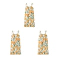thumbnail image 3 of Camisón de verano Florales Qarigey vestido de noche Cuello Correa suelta Mini Ropa de dormir amarillo, 3 of 6