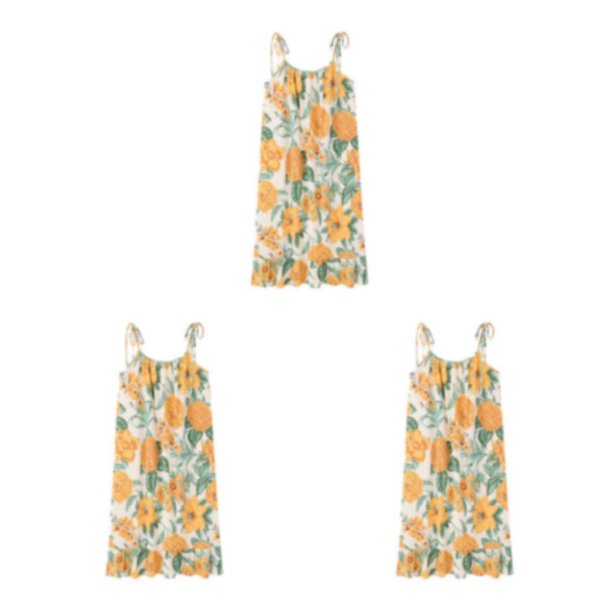 Camisón de verano Sonducket vestido de noche de algodón estampado minivestidos holgados sin mangas