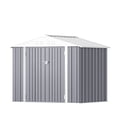 thumbnail image 6 of Vyrox 8' x 6' Outdoor Storage Shed, Metal Garden Tool Shed with Sloping Roof & Double Lockable Doors for Backyard, Patio, Gray, 6 of 6
