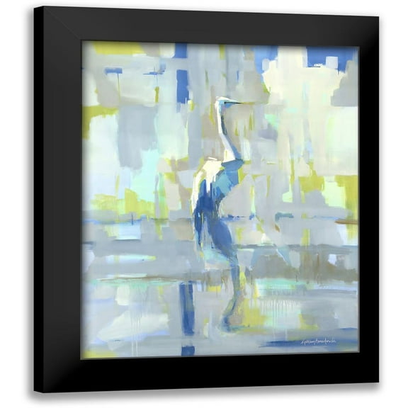 Broaderick, Kathleen 12x14 Black Modern Framed Museum Art Print Titled - Bayou Heron