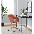 thumbnail image 3 of Margarite Task Chair, Home Office Chair with Wheels, Black Office Chair, Computer Chair, Home Office Desk Chair Comfy, Contemporary Desk Chair (Orange Fabric), 3 of 6