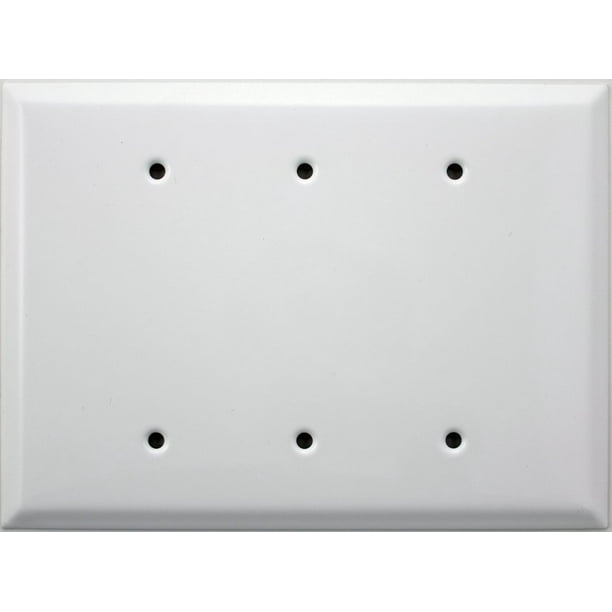 Smooth White 3 Gang Jumbo Wall Plate Blank