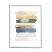 Stupell Industries Watercolor Paint Strokes Stacked Modern Office Painting, 11 x 14, Design by Grace Popp