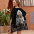 thumbnail image 4 of Hedgehog Women's Swimsuit Coverup Summer Beach Cover Up Bathing Suit Dress, 4 of 6