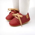 thumbnail image 2 of Baby Boys Girls Shoes Lace Up Leather Infant Sneakers Non Slip Rubber Sole Newborn Loafers Toddler First Walker Crib Shoes, 2 of 6