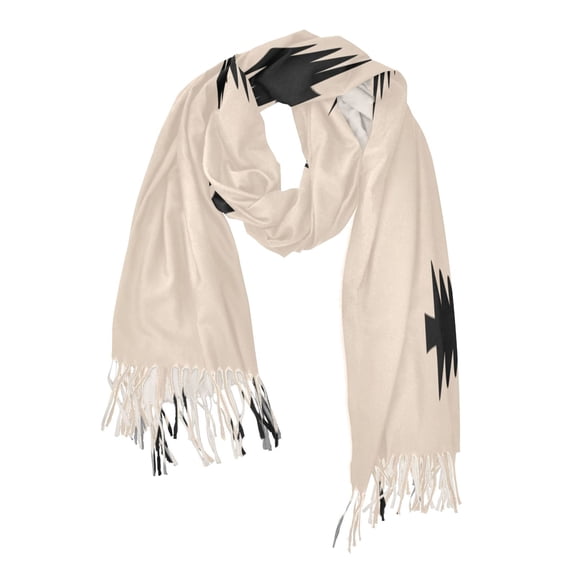 Black Trees Pattern Soft Stylish Scarf 86.6''x30.7'' Lightweight and Warm, Breathable