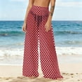 thumbnail image 2 of JSGEK Womens Sheer Chiffon Swim Cover Up Skirt Tie Waist Design Breathable Fabric Relaxed Silhouette for Summer Vacations Red S, 2 of 7