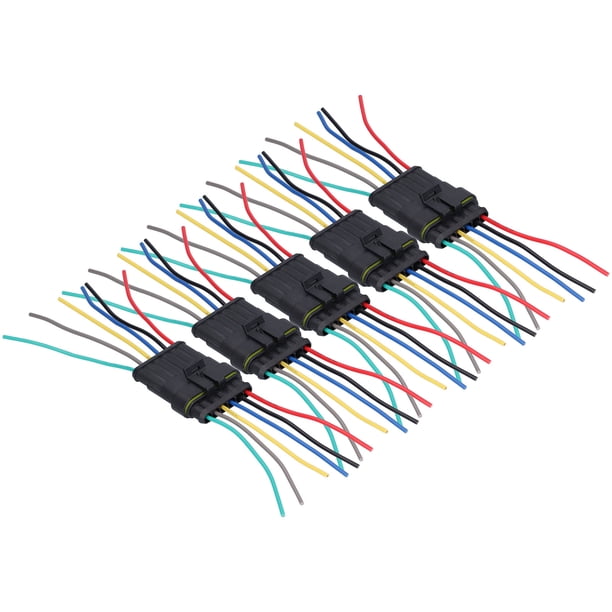 Conexiones de cables, conector eléctrico para automóvil de 5 piezas Conector eléctrico para automóvil Conector de cable automotriz Diseño a prueba de futuro