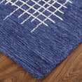 thumbnail image 3 of Feizy Home Collection 2' x 3' Blue and Ivory Architectural Hand Tufted Rectangular Wool Area Throw, 3 of 4
