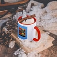 thumbnail image 5 of 3dRose, Greetings from Cheyenne Wyoming Scenic Postcard Reproduction, 15oz Two-Tone Red Mug, 5 of 7