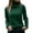 Green, variant on UJNDER Turtleneck Long Sleeve Cable Knit Sweater for Women Classic Winter Pullover Brown L
