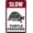 Warning Sign 1, variant on Slow Warning Turtle Funny Tin Sign - 8"x12", Retro Wall Decor for Home, Farm, Store, Garage, Club, Bar, Kitchen, Pub