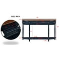 thumbnail image 4 of Aukfa Console Table, 52" Retro Half Moon Sofa Table with 2 Drawers and Shelf for Living Room/Hallway, Navy, 4 of 8
