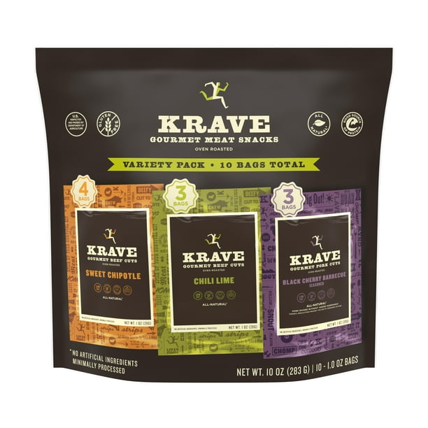Krave, Jerky Variety Pack, 10 Oz (Pack of 10)