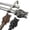 Black, variant on Tulip 1" Double Curtain Rod 28-48 inch - Satin Nickel