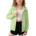 thumbnail image 2 of Agkizg Girls Colorblock Sun Protection Jacket Lightweight Summer UPF 50+ Coat, 2 of 5