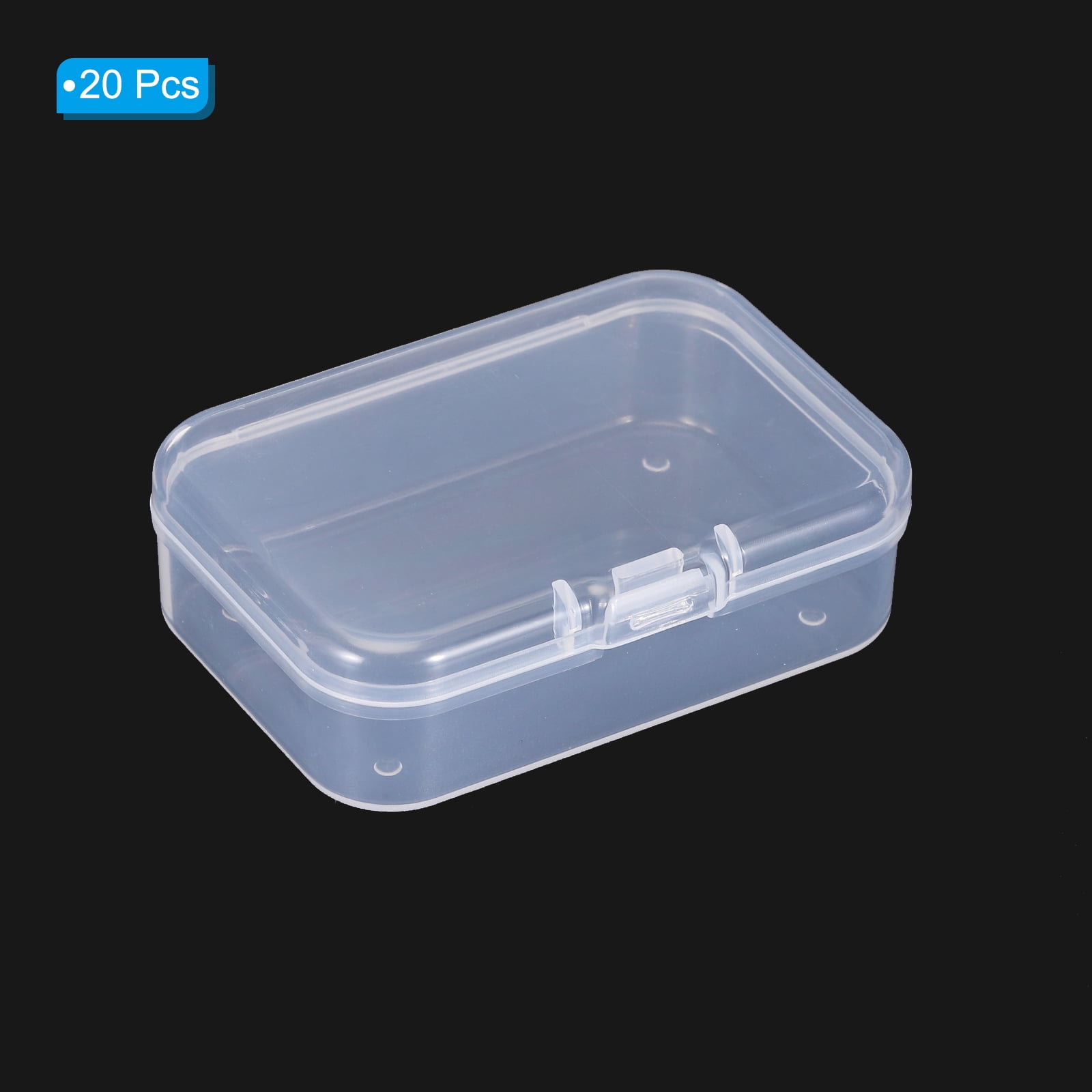 Unique Bargains Plastic Stackable Storage Box with Hinged Lid 2.6" x 1.8" x 1"